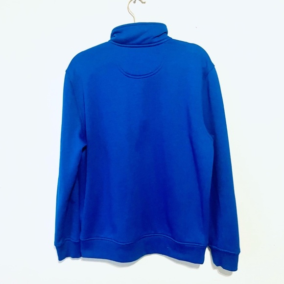 Izod Mens Sweatshirt Size Medium Blue Stretch 1/4 Zip Pullover Advantage Preform - Picture 5 of 7